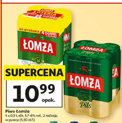 Piwo Łomża Pils 4-pak 500 ml promocja w Auchan