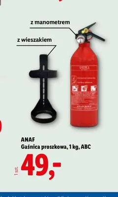 Gaśnica proszkowa 1 kg Abc Anaf promocja w Lidl