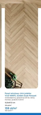 Panel winylowy click jodełka Vijo Winyl Golden Dusk Parquet promocja w Blu Salony Łazienek