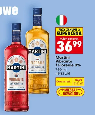 Wino bezalkoholowe Martini Floreale 0% promocja w Biedronka