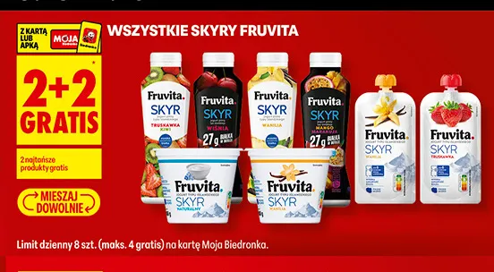 Skyry Fruvita promocja w Biedronka