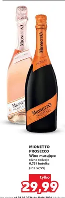 Wino musujące MIONETTO PROSECCO ROSE promocja w Kaufland