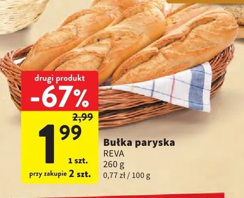 Bułka paryska promocja w Intermarche