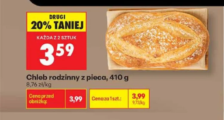 Chleb rodzinny z pieca promocja w Biedronka