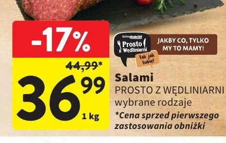Salami Prosto z Wędliniarni promocja w Intermarche
