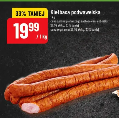 Kiełbasa podwawelska promocja w POLOmarket