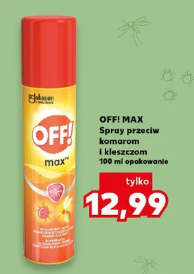 Spray przeciw komarom i kleszczom OFF! MAX promocja w Kaufland