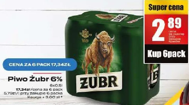 Piwo Żubr 6% promocja w Supeco