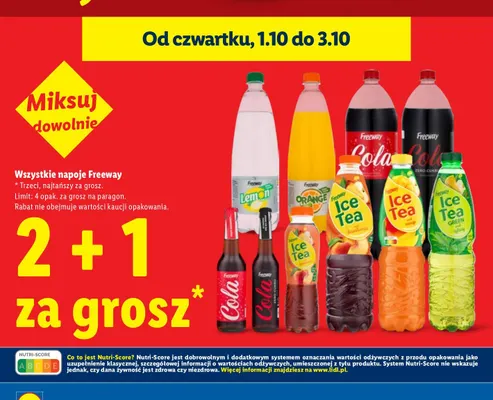 Napój gazowany Freeway Cola Zero Cukru promocja w Lidl