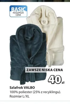 Szlafrok Valbo L/XL promocja w Jysk
