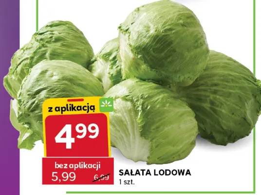 Sałata lodowa promocja w Stokrotka