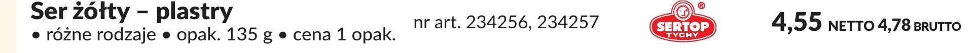 Ser żółty - plastry różne rodzaje promocja w Makro