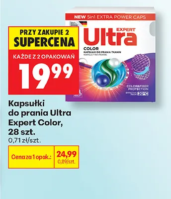 Kapsułki do prania Ultra Expert Color promocja w Biedronka