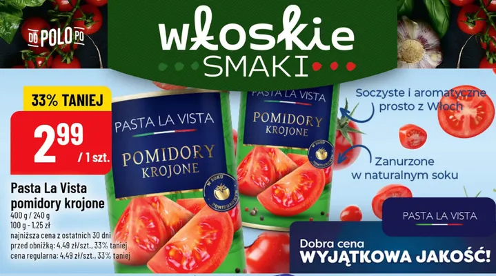 Pomidory krojone promocja w POLOmarket