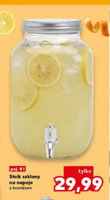 Słoik szklany na napoje z kranikiem 4 l promocja w Kaufland