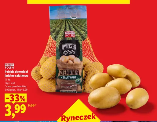 Ziemniaki jadalne sałatkowe Ryneczek Lidla promocja w Lidl