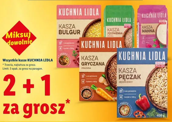 Kasza wszystkie rodzaje  promocja w Lidl