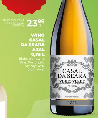 Wino Casal Da Seara Azal białe wytrawne portugalskie promocja w Duży Ben