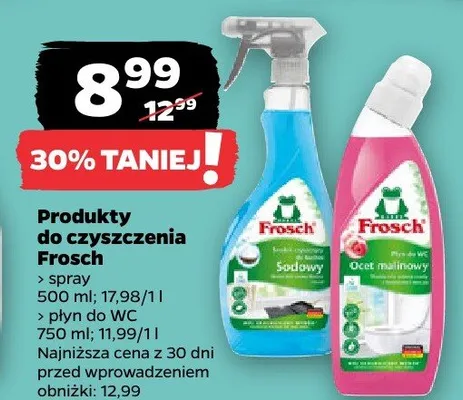 Płyn do WC Frosch ocet malinowy promocja w Netto