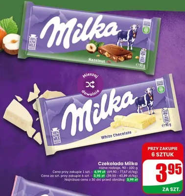 Czekolada Milka Hazelnut promocja w Dino