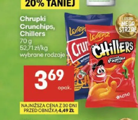 Chrupki Crunchips Lorenz promocja w Delikatesy Centrum