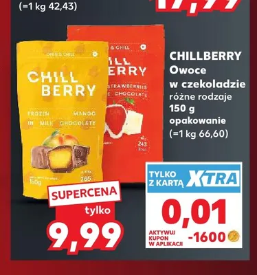 Owoce w czekoladzie mango Chillberry promocja w Kaufland