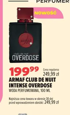 Woda perfumowana Armaf Club de Nuit Intense Overdose promocja w Drogerie Natura
