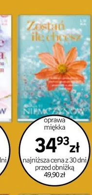 Książka Zostań ile chcesz Anna H. Niemczynow oprawa miękka promocja w Empik