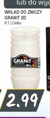 Wkład do zniczy Granit 2D promocja w Słoneczko