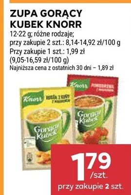 Zupa gorący kubek różne rodzaje promocja w Stokrotka