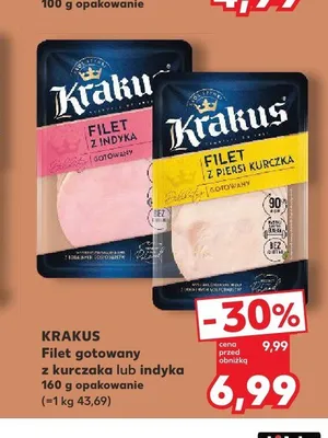 Filet gotowany z indyka Krakus promocja w Kaufland