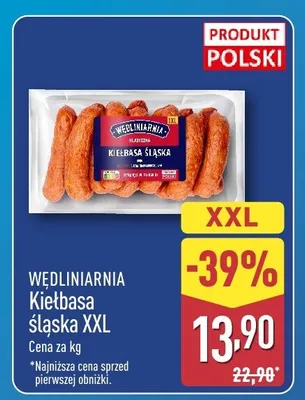 Kiełbasa śląska XXL promocja w Aldi