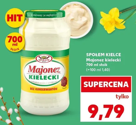Majonez kielecki 700ml słoik promocja w Kaufland