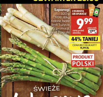 Szparagi białe polskie promocja w Delikatesy Centrum