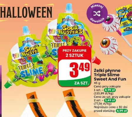 Żelki płynne Triple Slime Sweet And Fun promocja w Dino