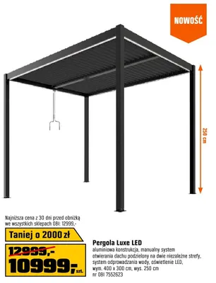 Pergola Luxe LED promocja w OBI