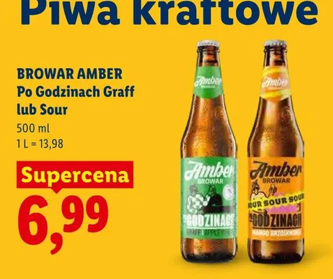 Piwo Amber Po Godzinach Graff promocja w Lidl