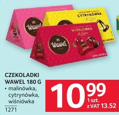 Czekoladki Wawel malinówka, cytrynówka, wiśniówka promocja w Selgros