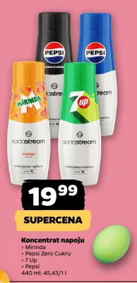 Koncentrat napoju Mirinda Pepsi Zero Cukru 7 Up Pepsi promocja w Netto