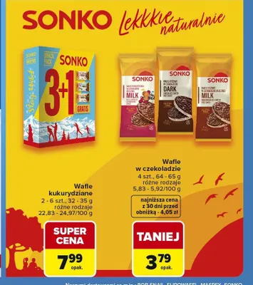 Wafle kukurydziane Sonko promocja w Carrefour