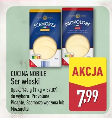 Ser włoski Scamorza wędzona Cucina Nobile promocja w Aldi