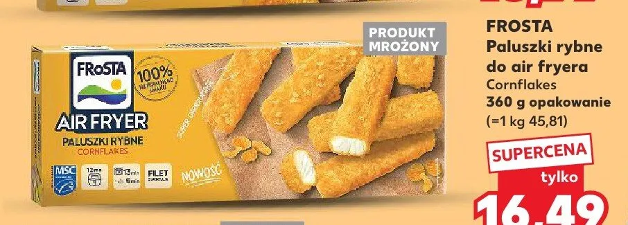 Paluszki rybne do air fryera Cornflakes FROSTA promocja w Kaufland