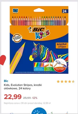 Kredki ołówkowe eco evolution Bic kids promocja w Smyk