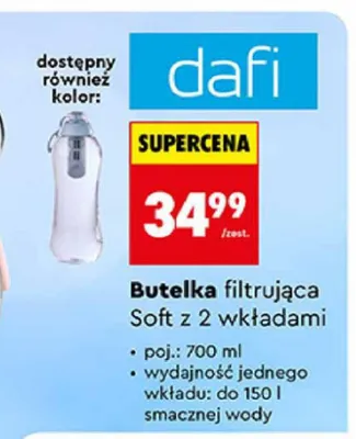 Butelka filtrująca Dafi Soft z 2 wkładami promocja w Biedronka