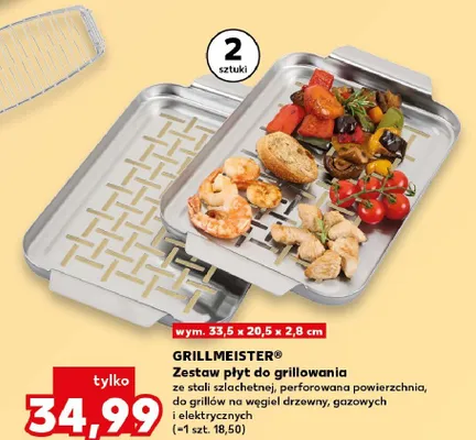 Zestaw płyt do grillowania GRILLMEISTER 2-pak promocja w Kaufland