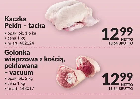 Kaczka Pekin - taczka promocja w Makro