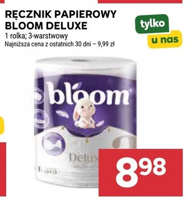 Ręcznik papierowy Bloom Deluxe 3-warstwowy promocja w Stokrotka