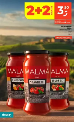 Sos do makaronu Malma spaghetti promocja w Dealz