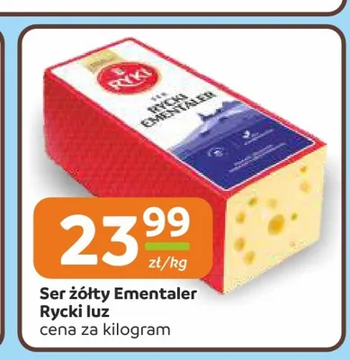 Ser żółty Ementaler Rycki luz promocja w Społem Częstochowa
