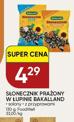 Słonecznik prażony w łupinie Bakalland solony promocja w Chata Polska